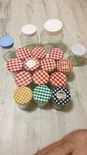 14x Sturzgläser 350ml Marmeladengläser Einmachgläser + 3 Große Gefäße