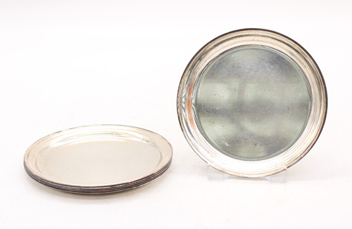 Versilberte untersetzer - 6x,
