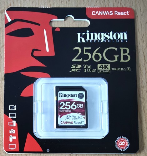 Kingston canvas react 256gb - kingston,