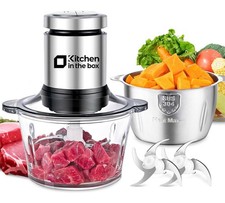 Elektrischer Zerkleinerer 400W, Multizerkleinerer mit 2 x 2L Schüsseln 2xKlingen