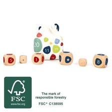 Rechenwürfel „Educate“, im Beutel, 6 Würfel zum Rechnen lernen, Matheaufgaben