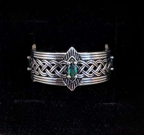 Ritter ring grüner obsidian - grüner,
