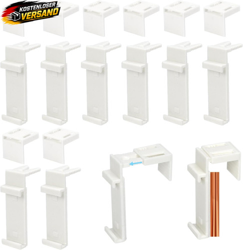 Klemmhalter für doppelrollo - klemmhalter,