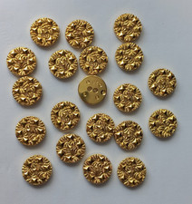 20 Knöpfe Gold 18mm Weihnachten Deko Basteln