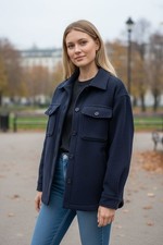 Wolljacke in softer Qualität Damen Jacke mit Kapuze Kochwolle Gr. 38