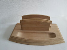 Schreibtischablage Briefständer aus Holz rechteckig vintage mit Stiftablage