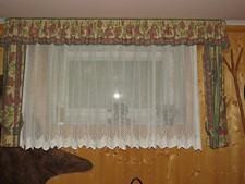 2 x Kompletset Gardinen Vorhang u. Bordüre