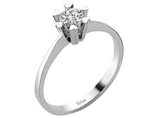 14 Karat Weißgold Ring mit 1