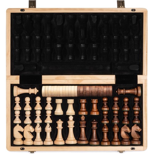 Schach dame set holz - &, zoll