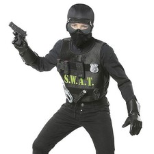 Widmann Kinderkostüm-Set S.W.A.T Einheitsgröße Polizei SWAT Agent Fasching Weste