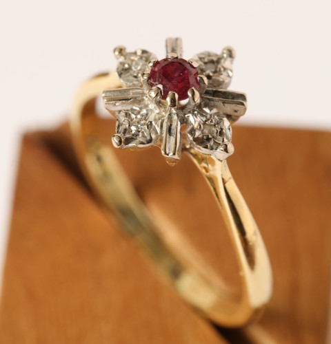 18ct gelbgold cocktailring - gelbgold, mit