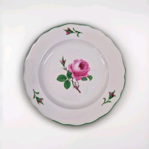 Meissen teller rote rose - teller,