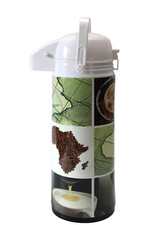 Pumpkanne, Thermoskanne 2,0 Liter Camping, Feiern, Glaseinsatz für lange Hitze