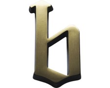 Hausnummer Bronze satiniert "b" 80 mm