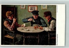 10168336 - Skat spielen - sign Karl Krummacher AK Kartenspiel 1918