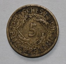 1 alte Münze 5 Reichspfennig Deutsches Reich 1926 Prägestätte A