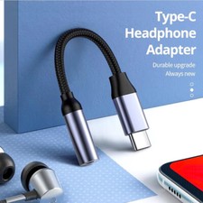 USB C auf AUX 3,5mm Audio Adapter Typ C Kabel Klinke Handy Musik Kopfhörer Call