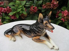Großer Goebel  Deutscher Schäferhund, Porzellanfigur, liegend, wunderschön, Top