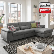 polsterpower Ecksofa - grau -
