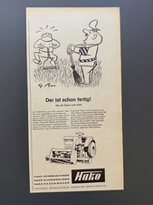 HAKO Werke Bad Oldesloe Rasenmäher Kehrmaschine 1966 Vintage Ad Werbung Reklame