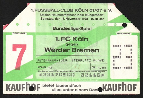 Ticket 1978 1 fc - |, 1978/79