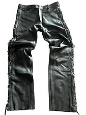 Sehr gayle, sexy Schnürlederhose aus schwerem Leder Größe 36