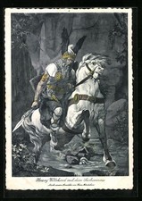 Herzog Wittekind mit dem Sachsenross, Ansichtskarte 