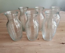 Vasen Konvolut Hochzeit Geburtstag Set Glas transparent 6 Stück 19 cm Hochzeit