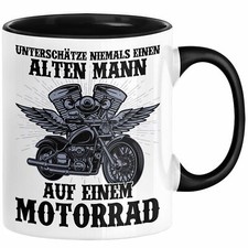 Motorradfahrer Geschenk Tasse Kaffee-Becher Motorrad Spruch Unterschätze Niemals