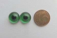 1 PAAR GLASAUGEN KATZENAUGEN 11 mm für Porzellanfigur Katze Rauchverzehrer