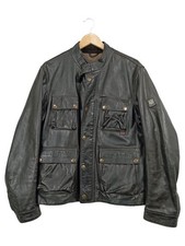 Belstaff Lederjacke Herren Schwarz Gr. 52; XL Klassisch Leder