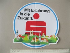 SPARKASSE Mit Erfahrung in die Zukunft riesengroßer Sticker Aufkleber Reklame