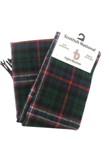 100 lammwolle tartan schal - lammwolle,