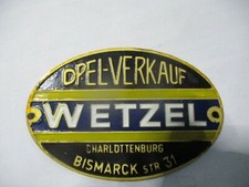 Typenschild Schild Opel