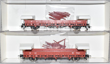 Fleischmann H0 5221  2 x Rungenwagen Rmms der DB in Ep. III mit OVP Set 2tlg.