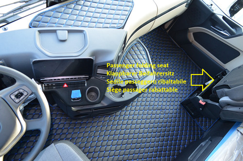 Lkw fußmatten schwarz blau - fußmatten,
