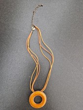 Wunderschöne Kette Halskette Modeschmuck orange verstellbare Länge