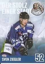 Sven Ziegler / Straubing Tigers / Saison 2018-2019 / Autogrammkarte