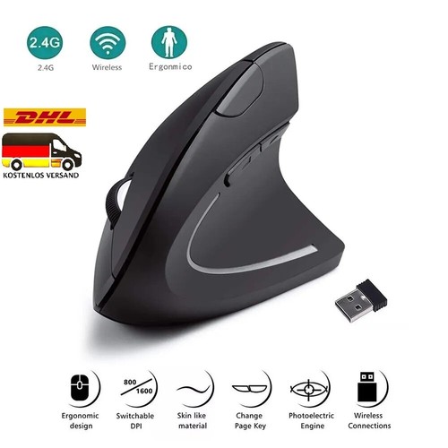 Ergonomische vertikale maus - ergonomische,