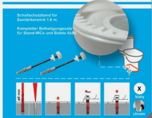 Befestigung stand bidet - wc,