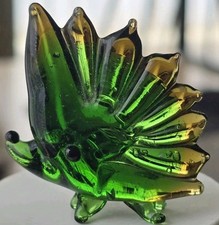 Vintage Glasfigur Igel –  bunte Glaskunst, Mundgeblasenes. Glas..