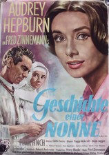 GESCHICHTE EINER NONNE Audrey Hepburn Peter Finch gerolltes Kinoplakat 1959 TOP!