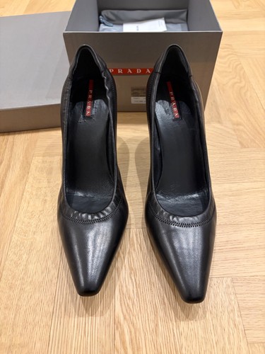 Prada leder pumps - prada, schwarz