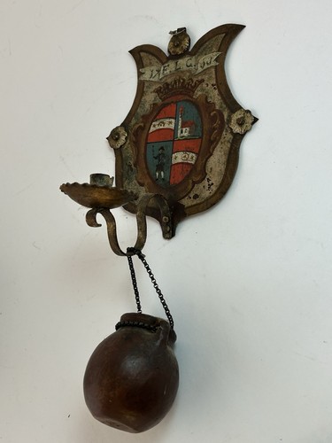 Antike volkskunst kerzenhalter - volkskunst,