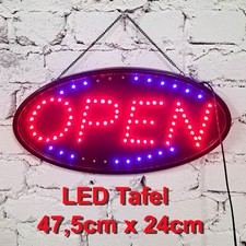 LED OPEN Schild oval 47,5x24