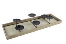 6er Kerzenhalter Tablett