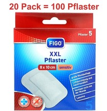 100 Stück XXL Pflaster sensitiv 8x10 cm latexfrei Wund Pflaster Verband MHD 2028
