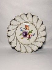 Meissen Porzellan Teller 19 cm, Blumen Bukett Streublumen Handmalerei, antik alt
