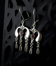 Ohrringe Silber 925 Granat rot