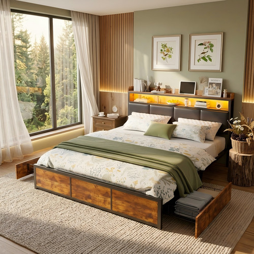 Modern polsterbett metall - modern,